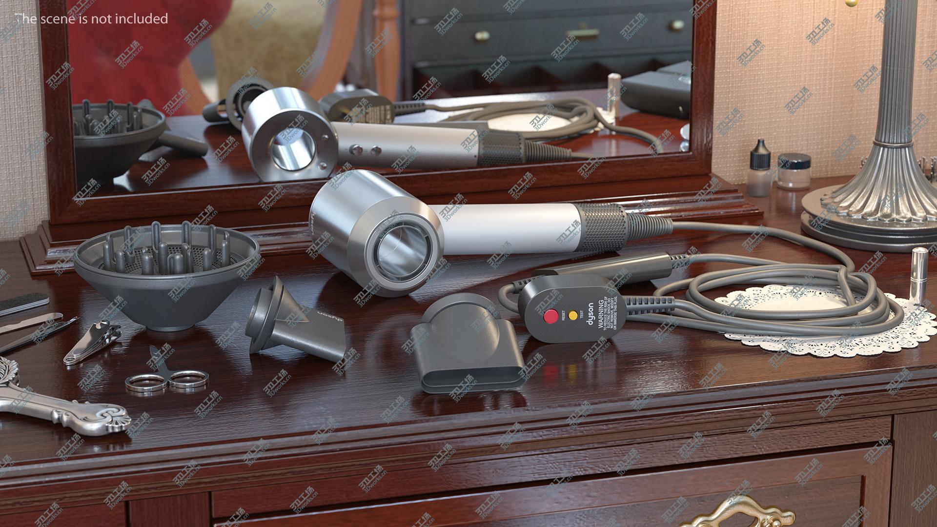 images/goods_img/202105072/Dyson Hair Dryer Professional Edition with Attachments 3D model/4.jpg
